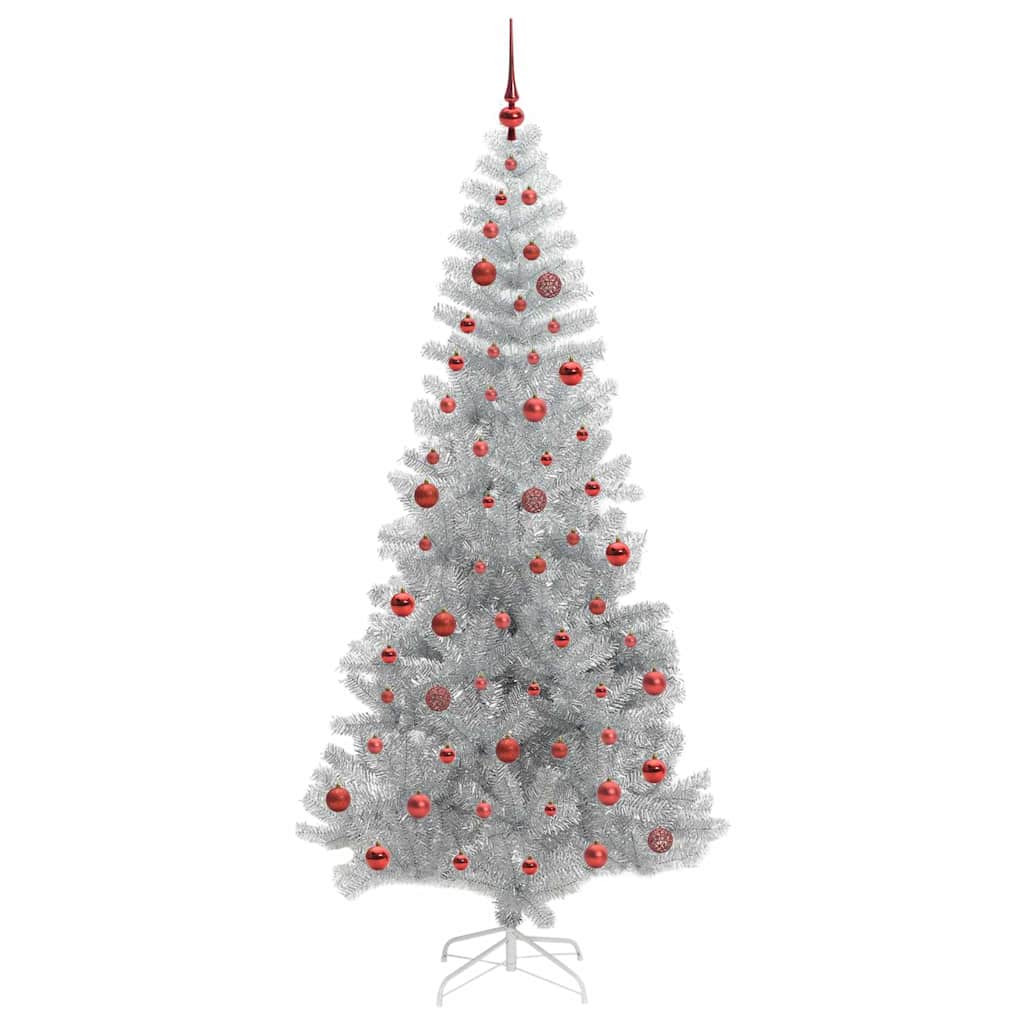 Albero di Natale con 300 LED con supporto Argento 210 cm PET