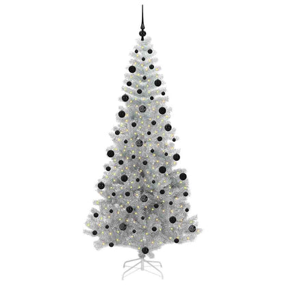 Albero di Natale con 300 LED con supporto Argento 210 cm PET