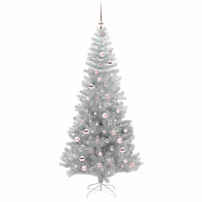 Albero di Natale con 300 LED con supporto Argento 210 cm PET