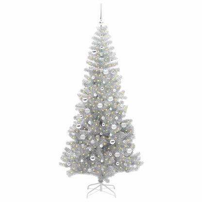 Albero di Natale con 300 LED con supporto Argento 210 cm PET