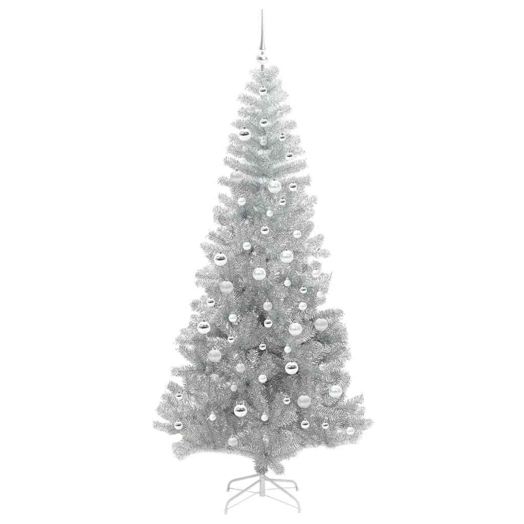Albero di Natale con 300 LED con supporto Argento 210 cm PET