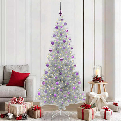 Albero di Natale con 300 LED con supporto Argento 210 cm PET