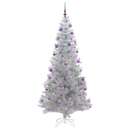Albero di Natale con 300 LED con supporto Argento 210 cm PET