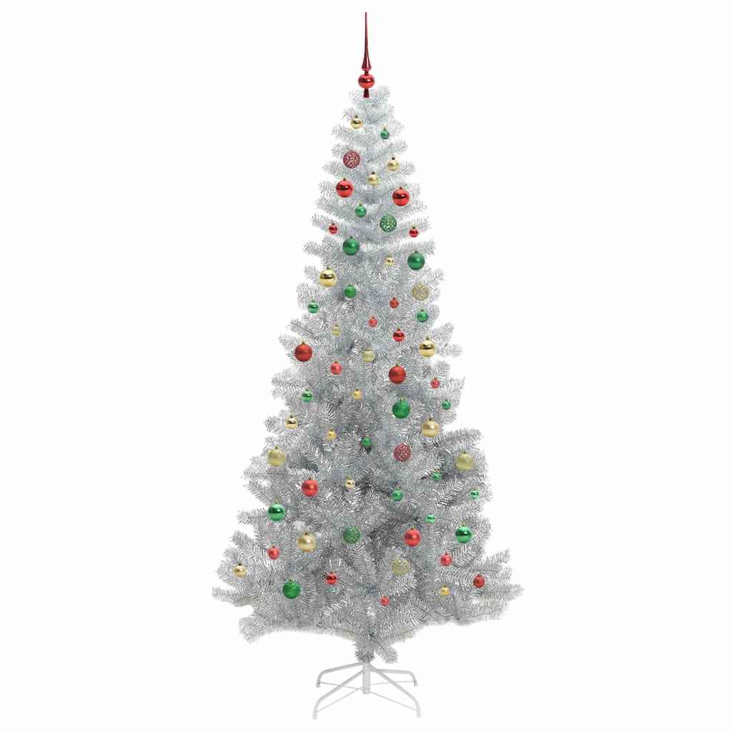 Albero di Natale con 300 LED con supporto Argento 210 cm PET
