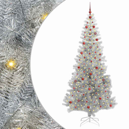 Albero di Natale con 300 LED con supporto Argento 240 cm PET