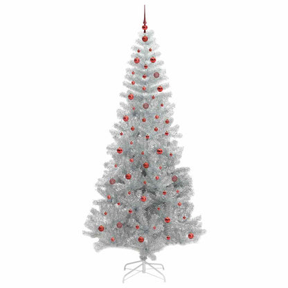 Albero di Natale con 300 LED con supporto Argento 240 cm PET