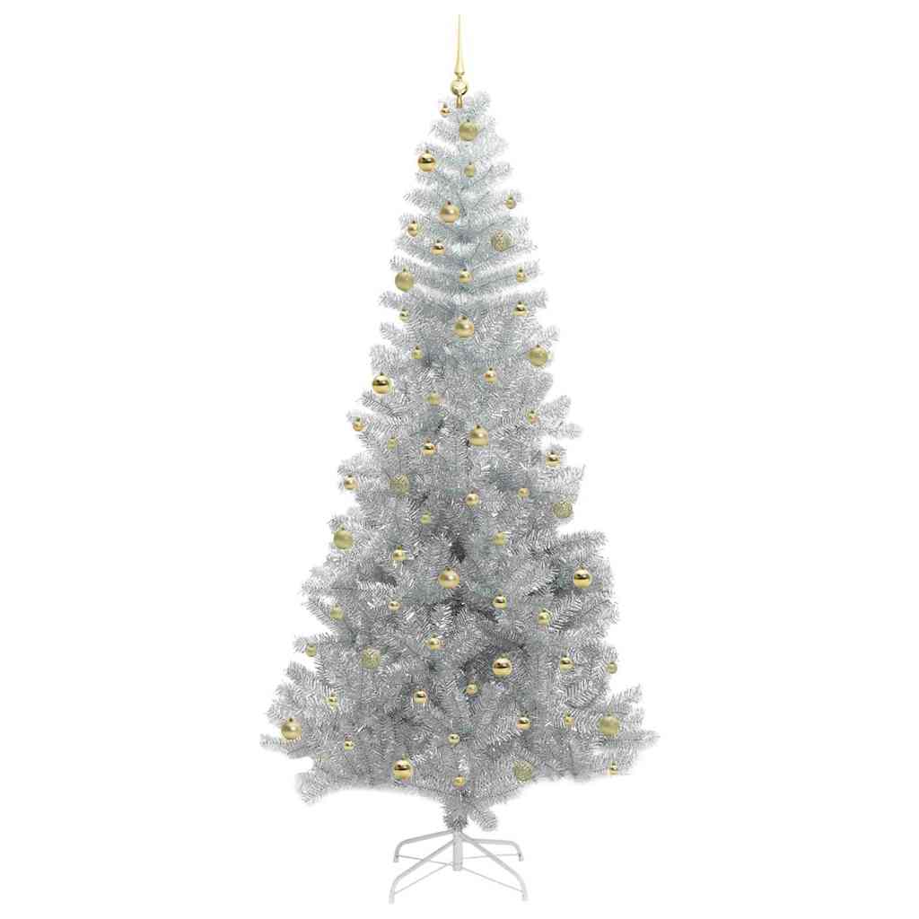 Albero di Natale con 300 LED con supporto Argento 240 cm PET