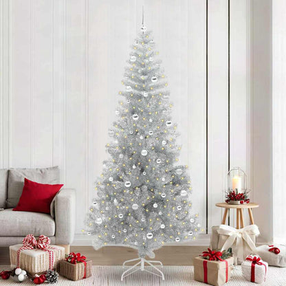 Albero di Natale con 300 LED con supporto Argento 240 cm PET