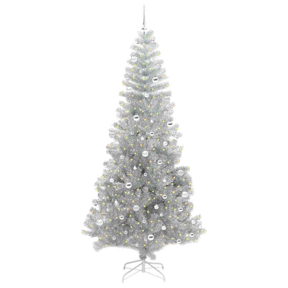 Albero di Natale con 300 LED con supporto Argento 240 cm PET