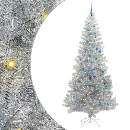 Albero di Natale con 300 LED con supporto Argento 240 cm PET