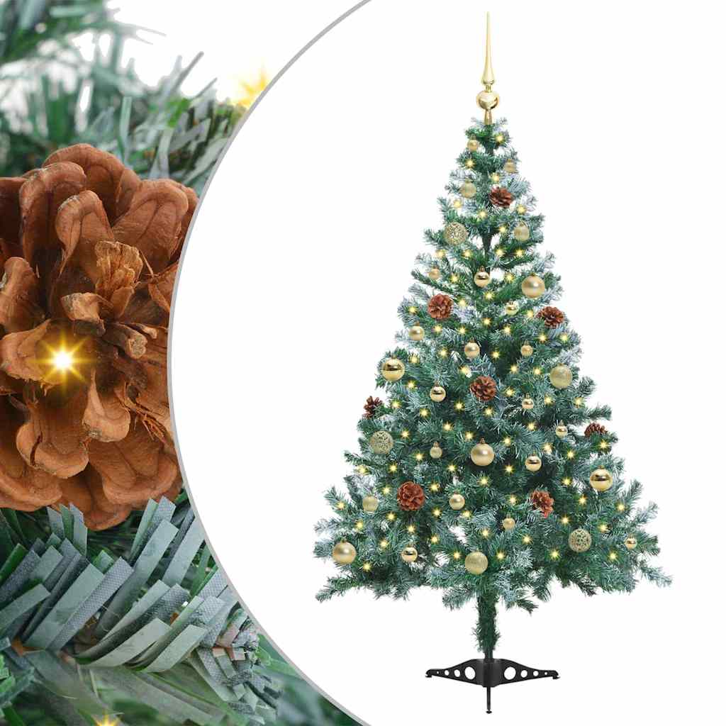 Albero di Natale artificiale Verde 150 cm PVC e Acciaio