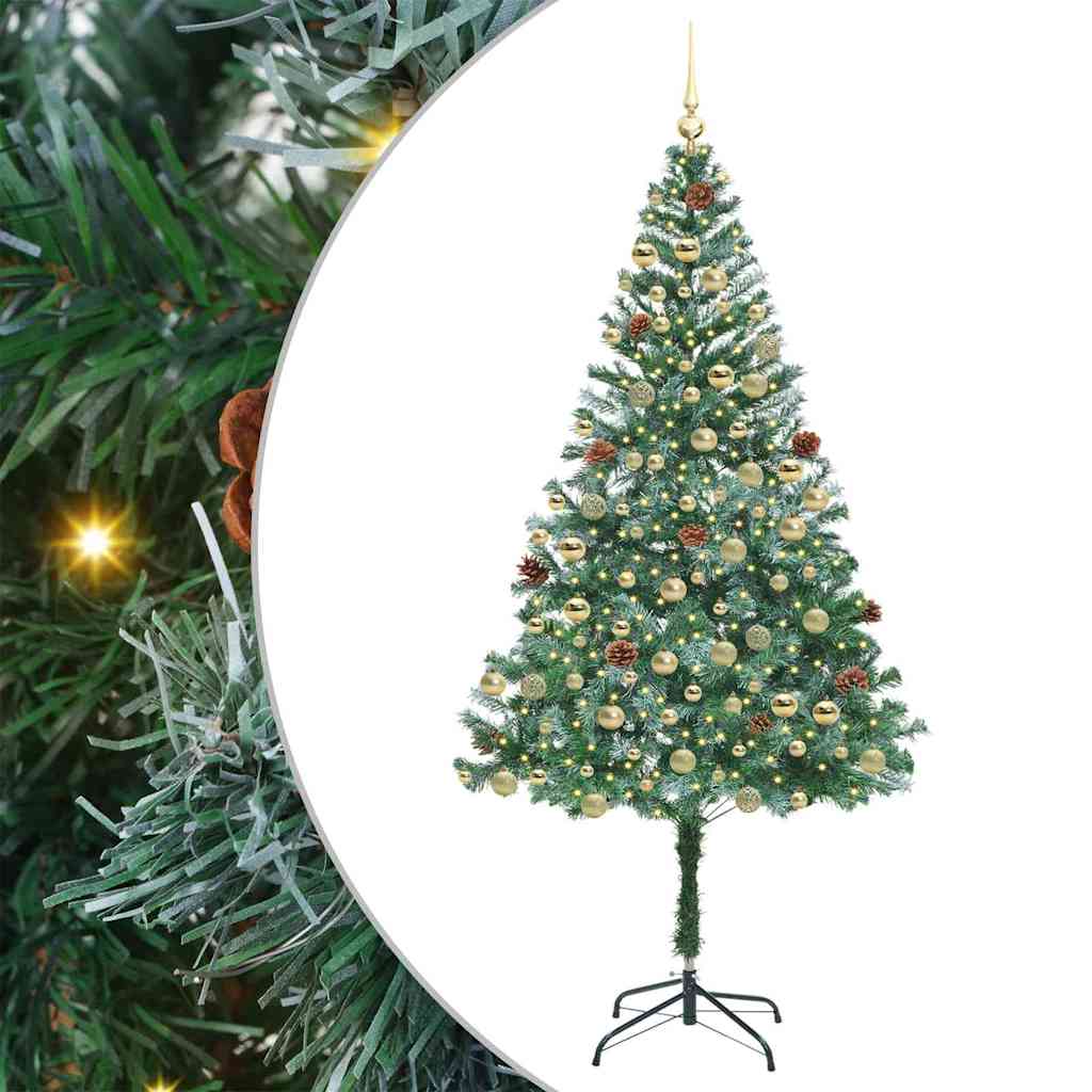 Albero di Natale artificiale Verde 180 cm PVC e Acciaio