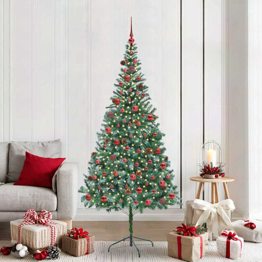 Albero di Natale artificiale Verde 210 cm PVC e Acciaio
