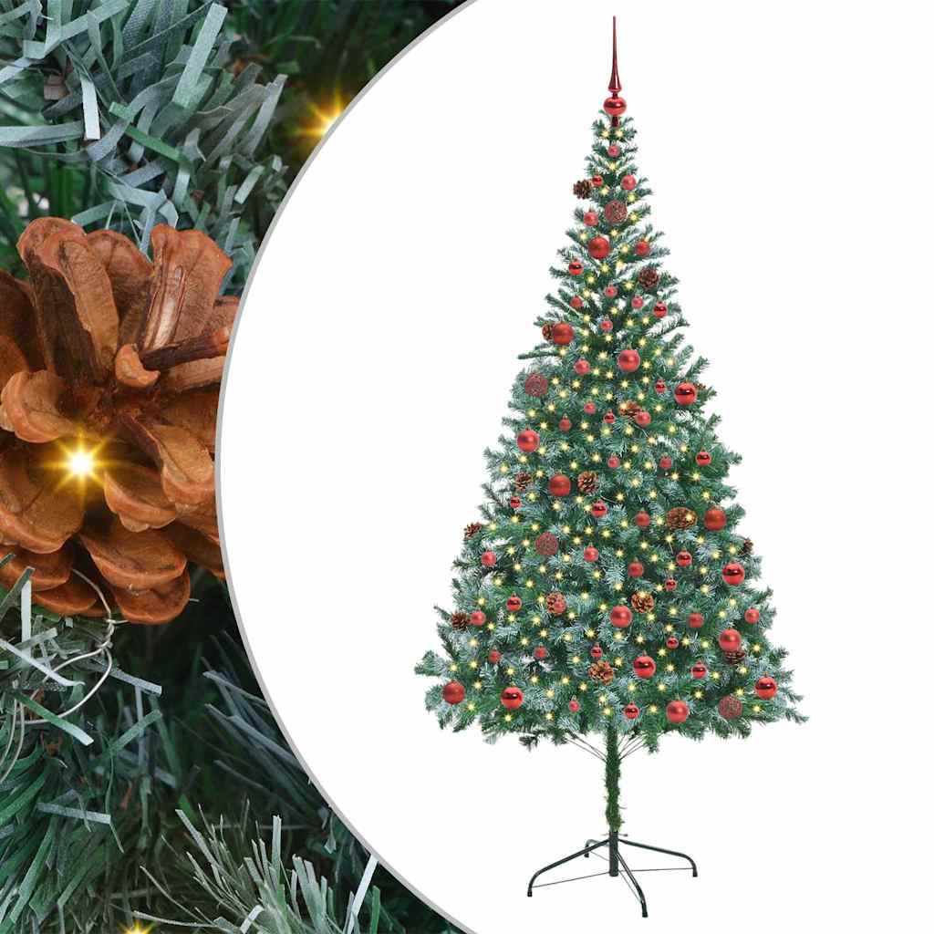 Albero di Natale artificiale Verde 210 cm PVC e Acciaio