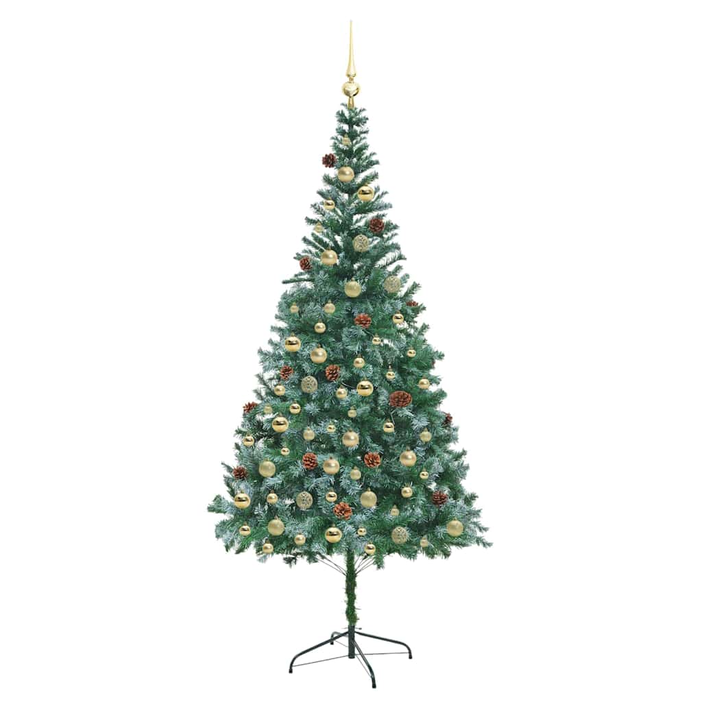 Albero di Natale artificiale Verde 210 cm PVC e Acciaio