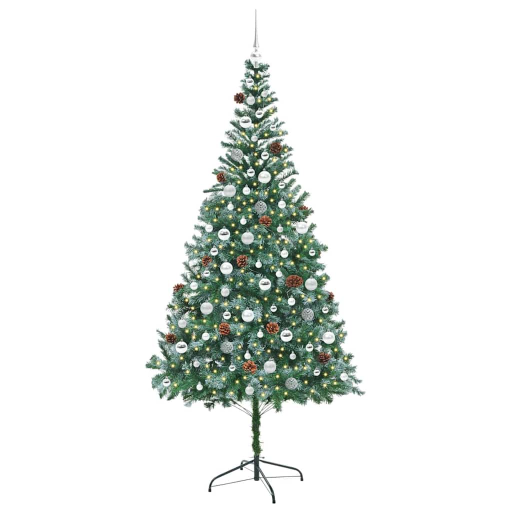 Albero di Natale artificiale Verde 210 cm PVC e Acciaio