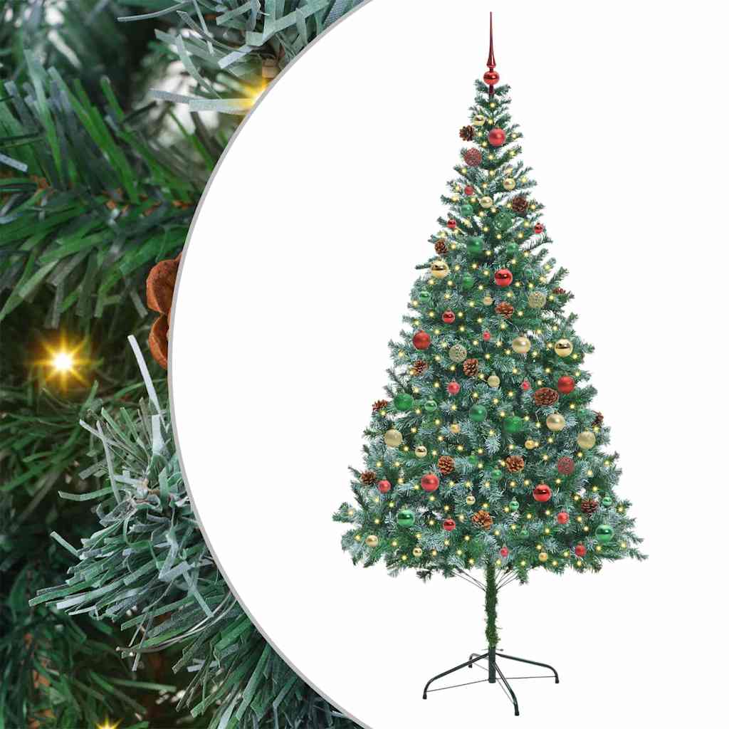 Albero di Natale artificiale Verde 210 cm PVC e Acciaio