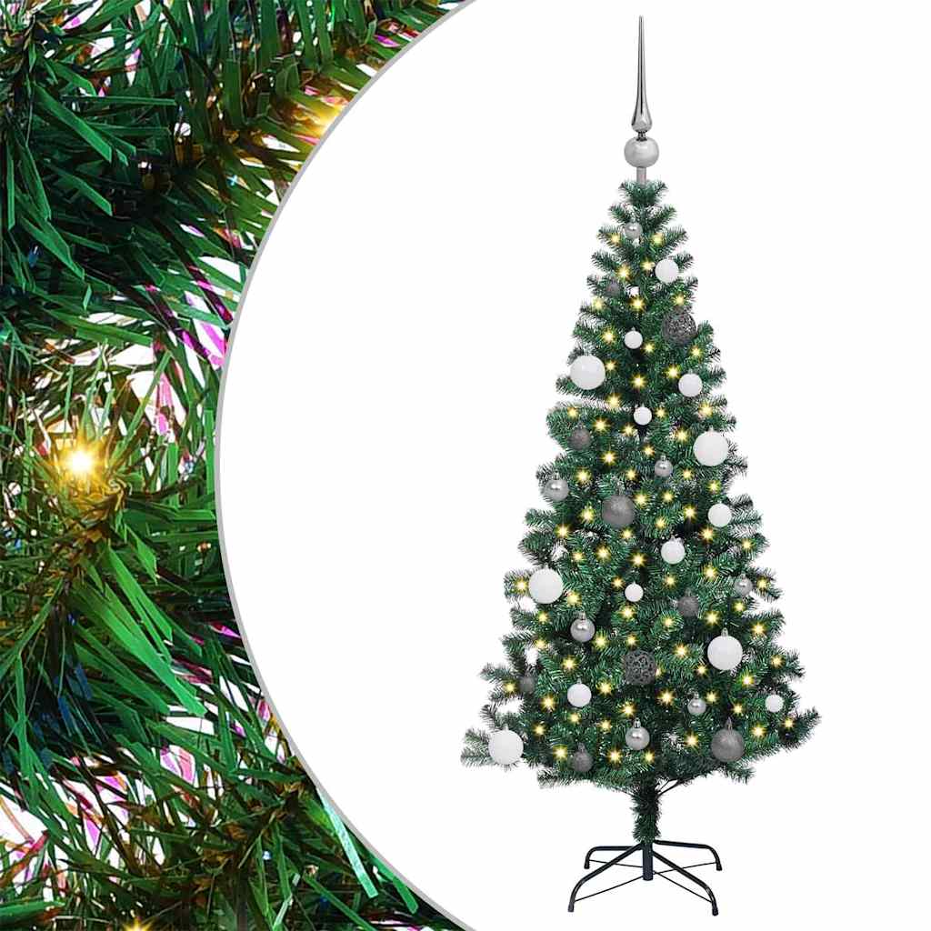 Albero di Natale artificiale con luci integrate Verde 150 cm