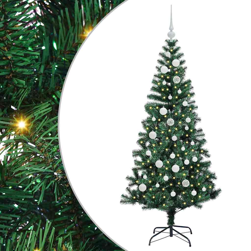 Albero di Natale artificiale con luci integrate Verde 150 cm