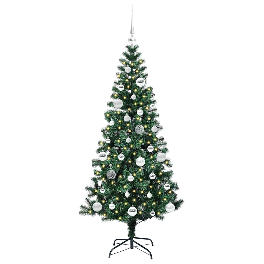 Albero di Natale artificiale con luci integrate Verde 150 cm