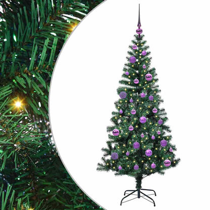 Albero di Natale artificiale con luci integrate Verde 150 cm
