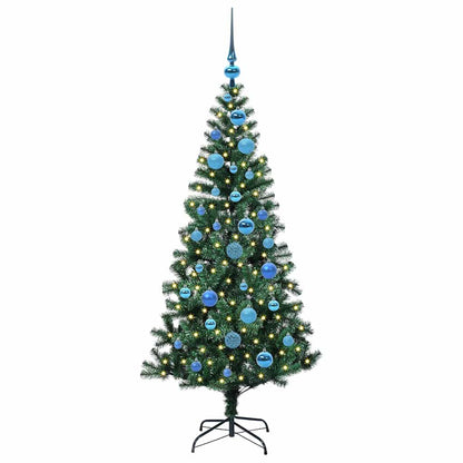 Albero di Natale artificiale con luci integrate Verde 150 cm