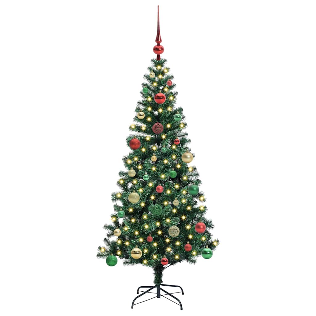 Albero di Natale artificiale con luci integrate Verde 150 cm