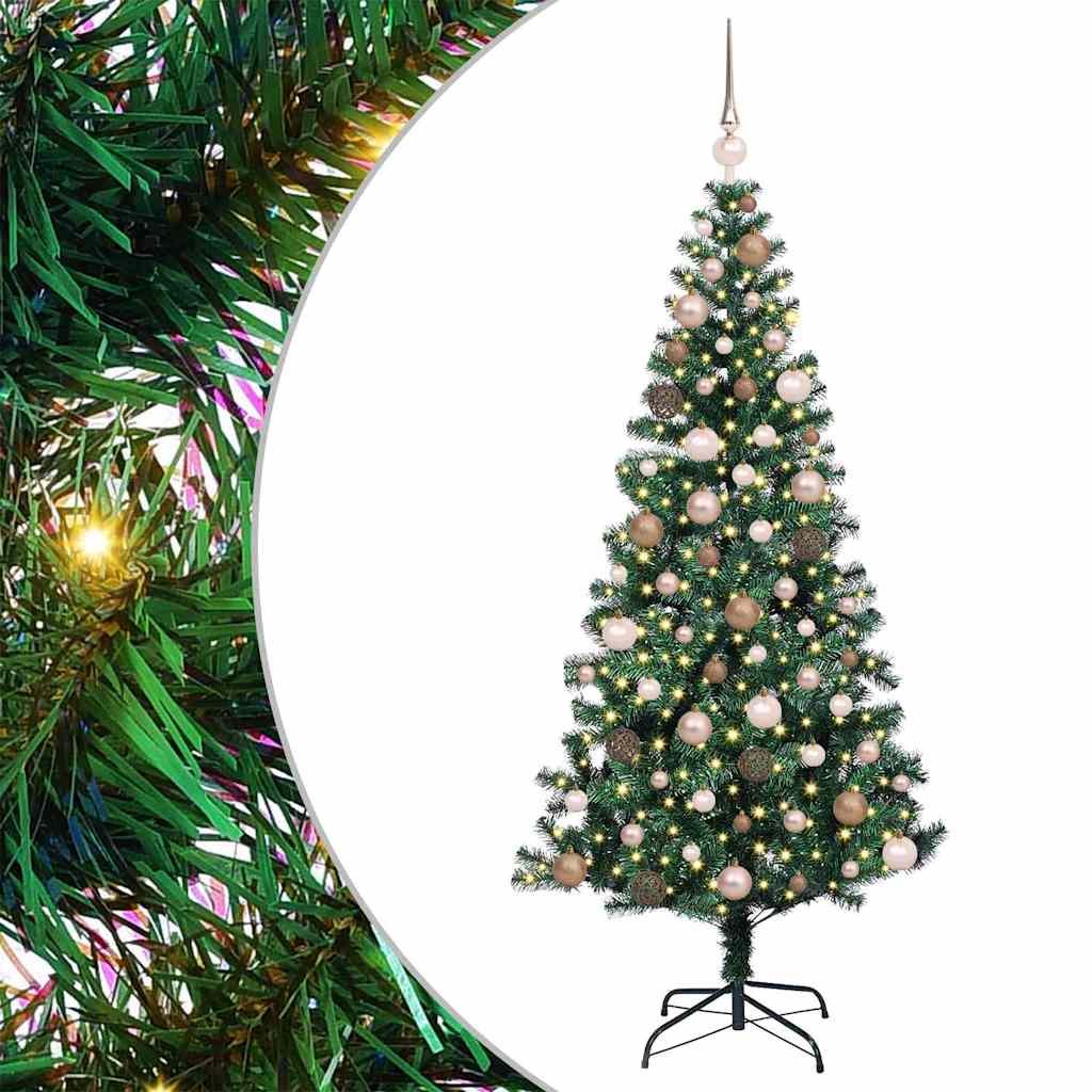 Albero di Natale artificiale con luci integrate Verde 180 cm