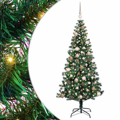 Albero di Natale artificiale con luci integrate Verde 180 cm