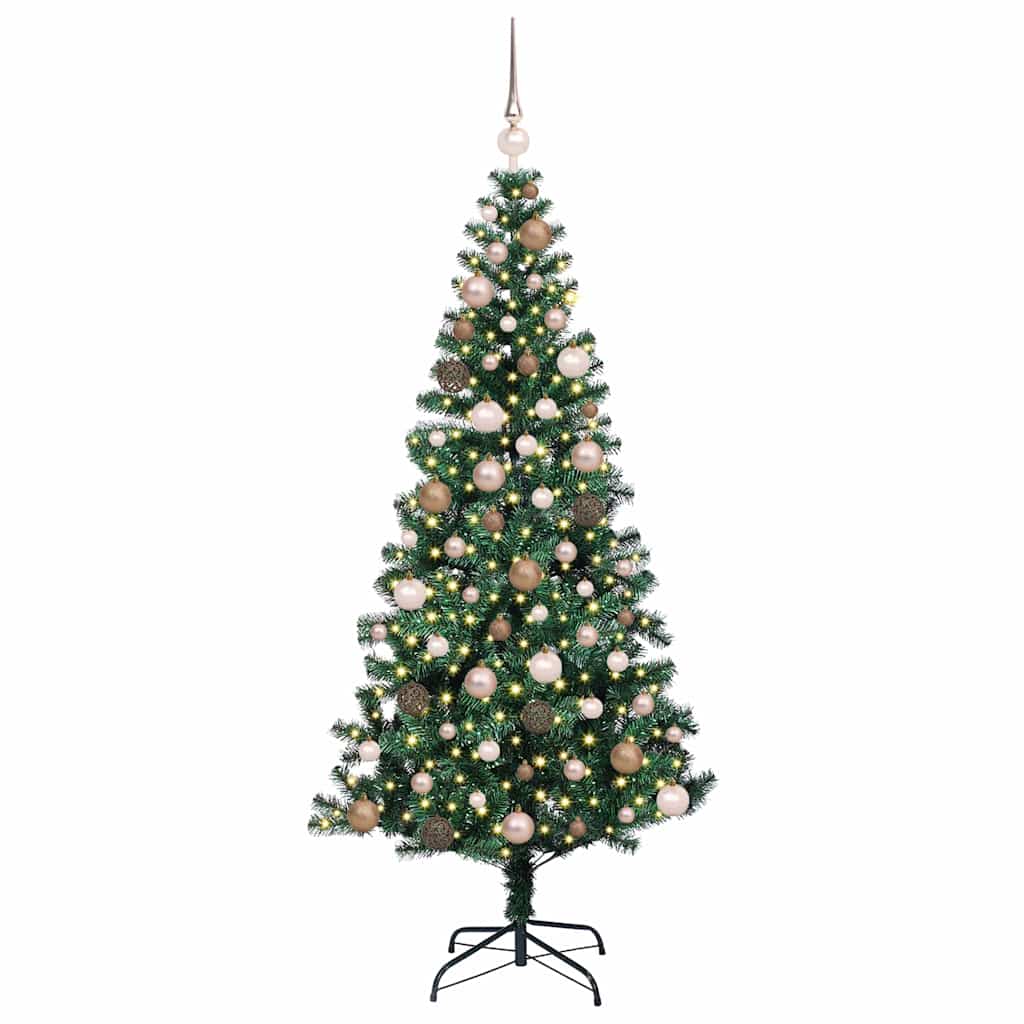 Albero di Natale artificiale con luci integrate Verde 180 cm