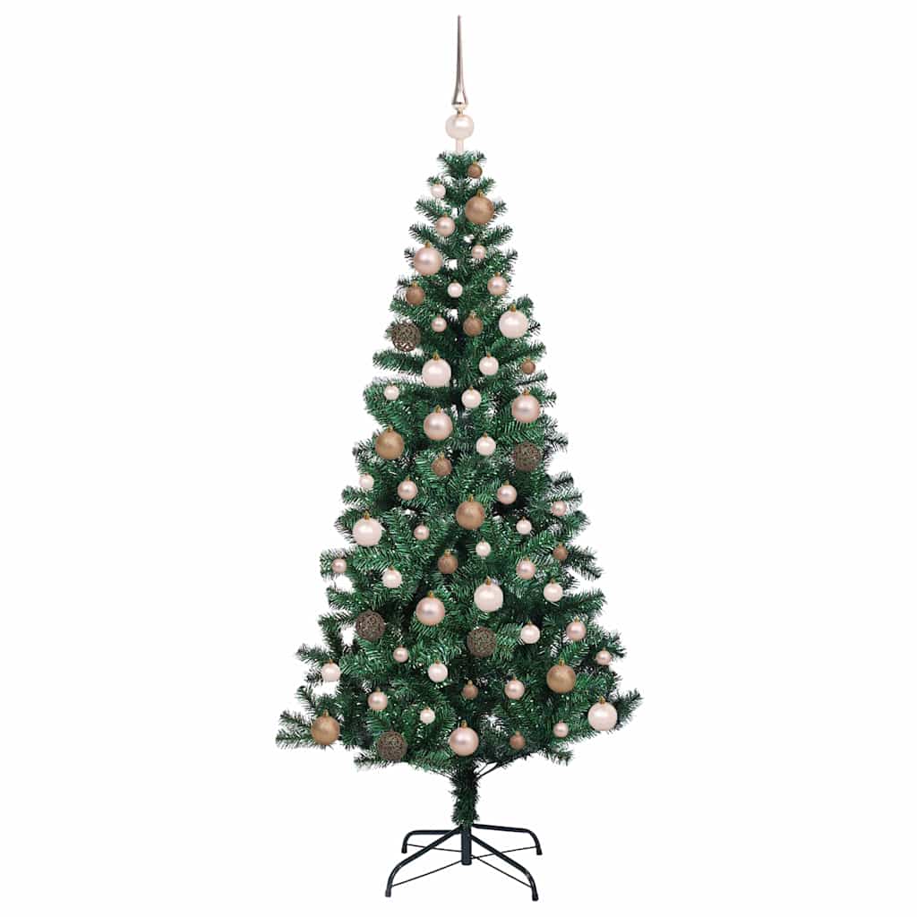 Albero di Natale artificiale con luci integrate Verde 180 cm