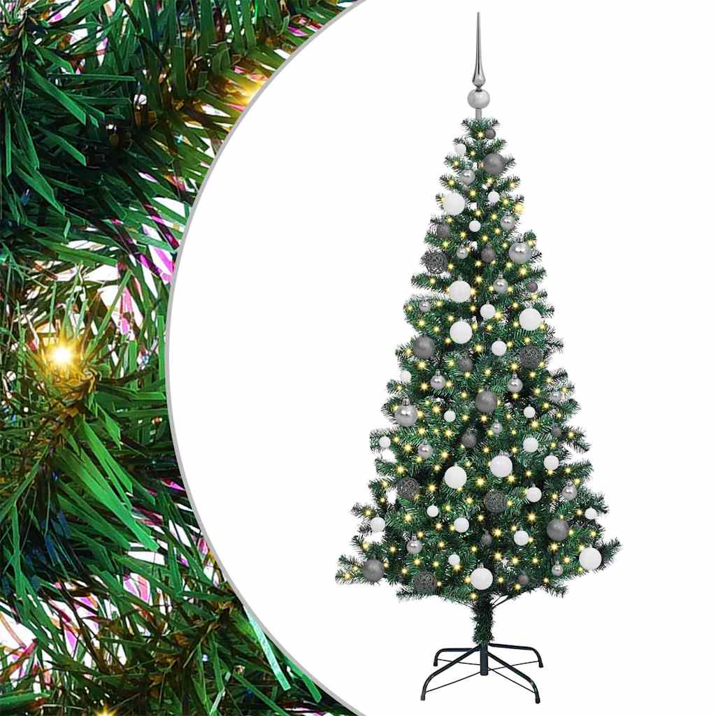 Albero di Natale artificiale con luci integrate Verde 180 cm