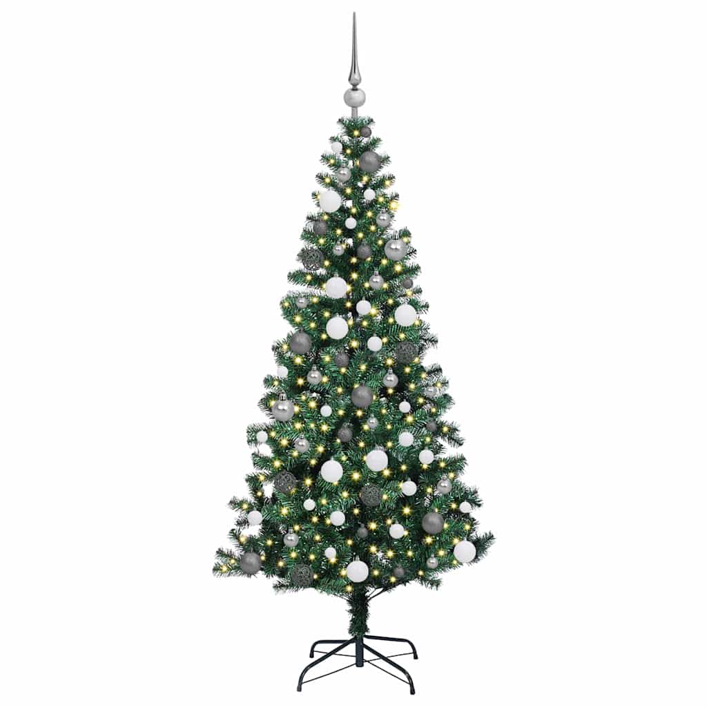Albero di Natale artificiale con luci integrate Verde 180 cm