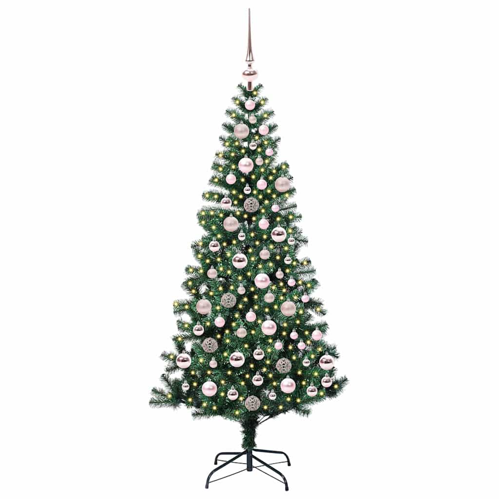 Albero di Natale artificiale con luci integrate Verde 180 cm