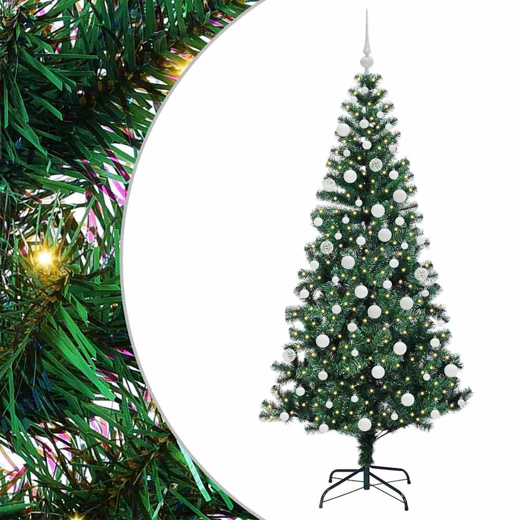Albero di Natale artificiale con luci integrate Verde 180 cm