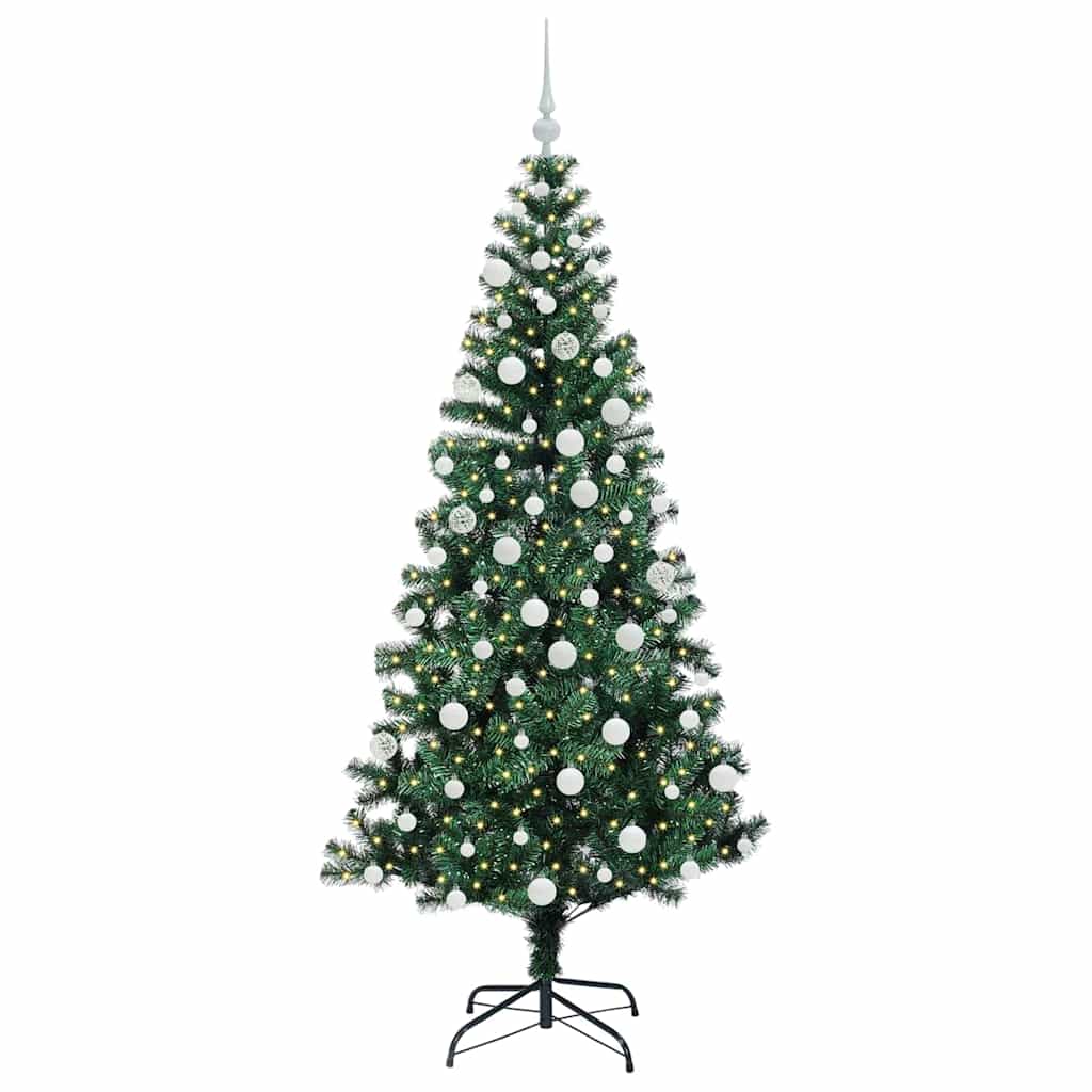 Albero di Natale artificiale con luci integrate Verde 180 cm