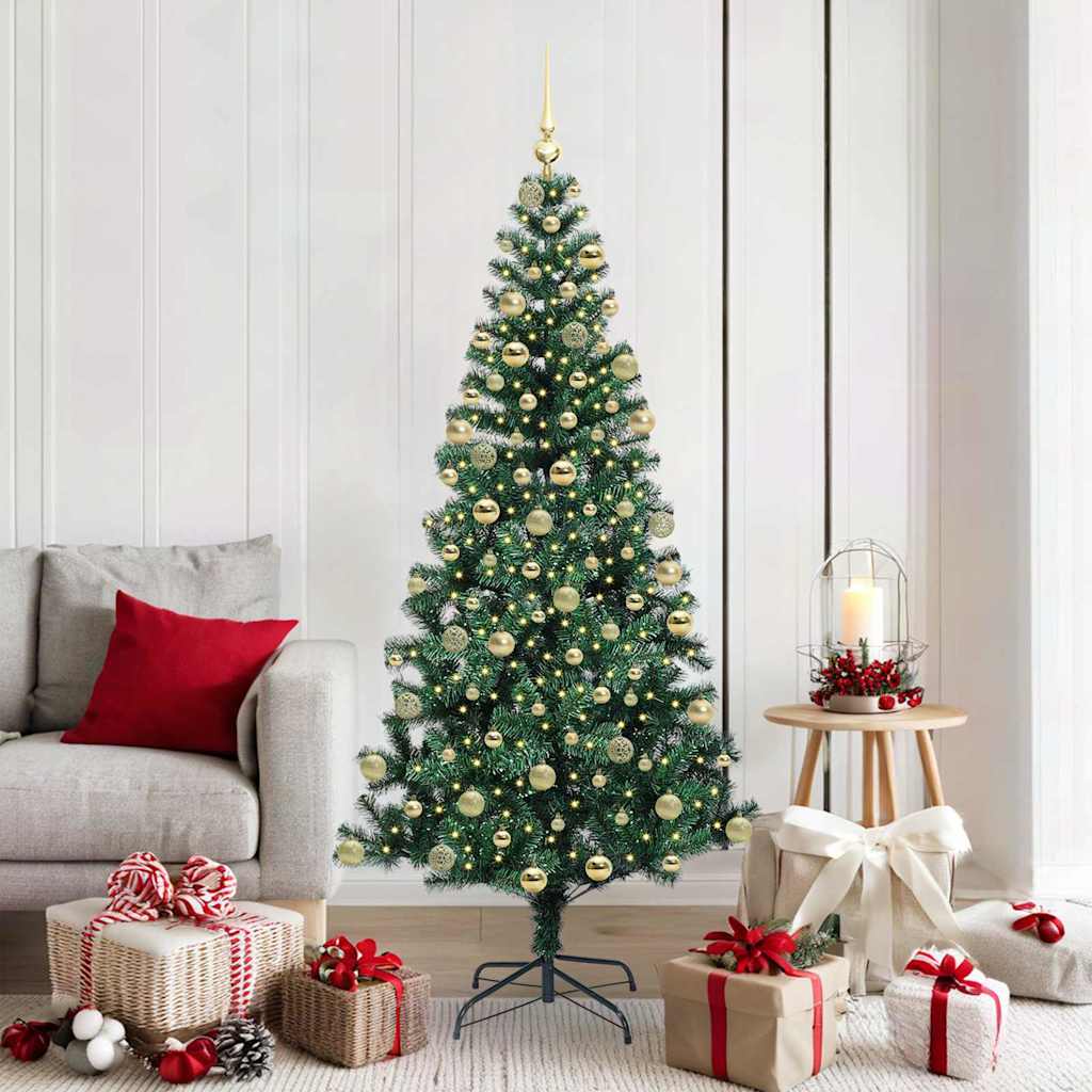 Albero di Natale artificiale con luci integrate Verde 180 cm