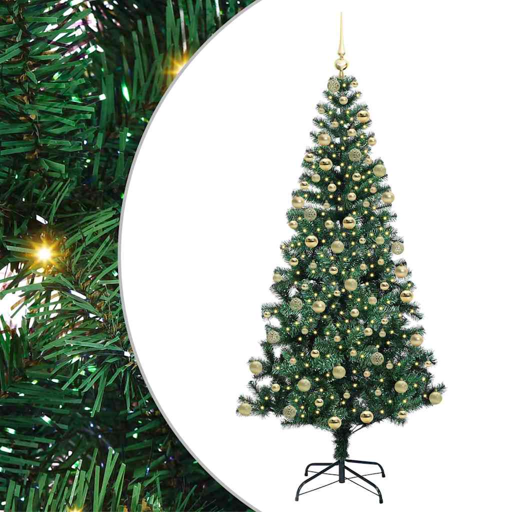 Albero di Natale artificiale con luci integrate Verde 180 cm