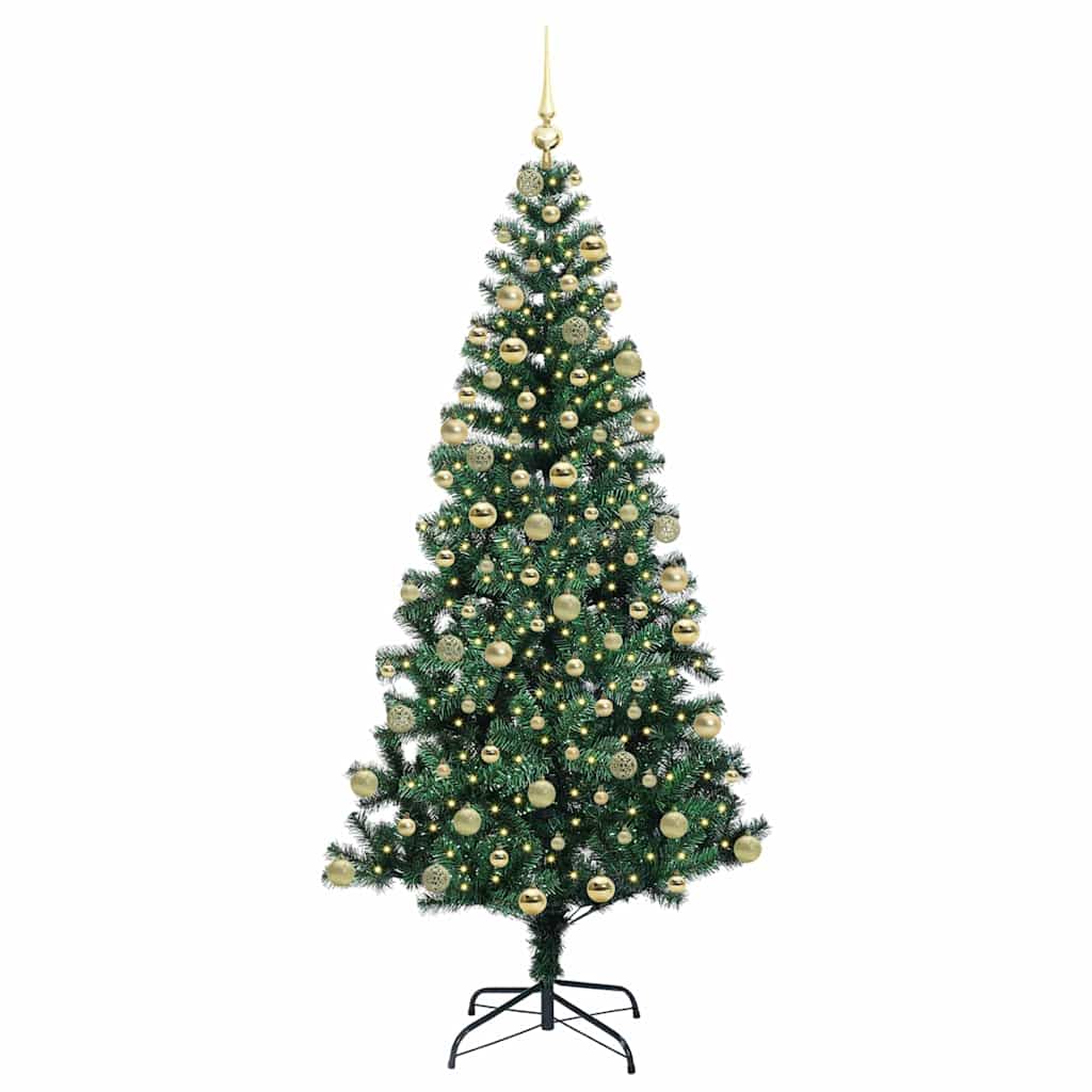 Albero di Natale artificiale con luci integrate Verde 180 cm