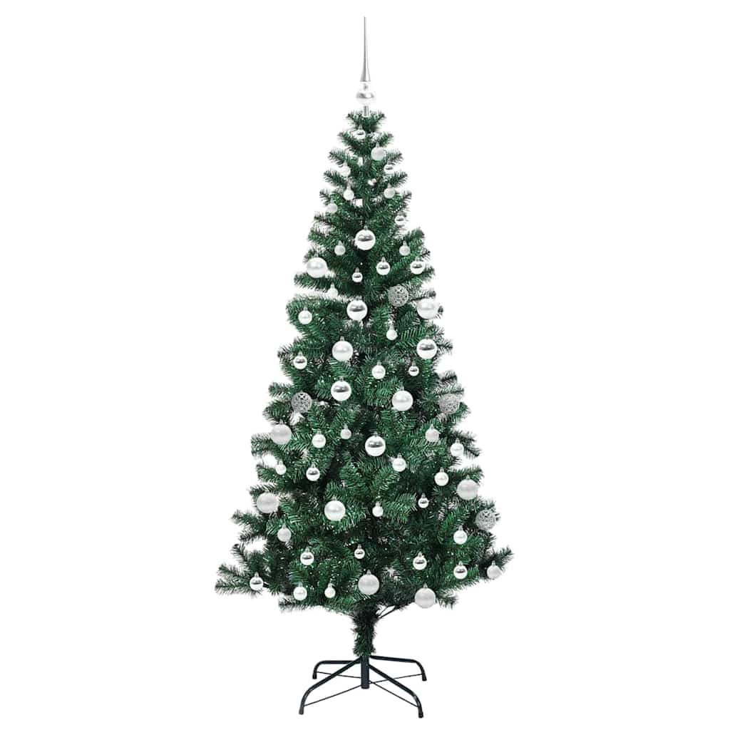 Albero di Natale artificiale con luci integrate Verde 180 cm