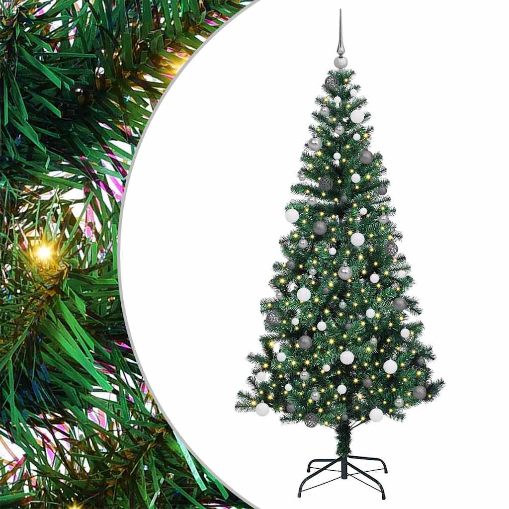 Albero di Natale artificiale con luci integrate Verde 210 cm