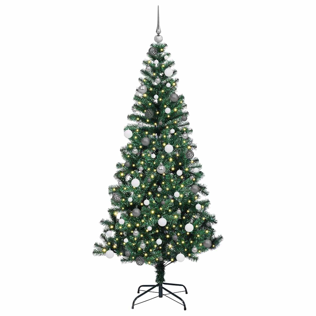 Albero di Natale artificiale con luci integrate Verde 210 cm