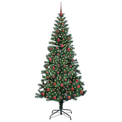 Albero di Natale artificiale con luci integrate Verde 210 cm