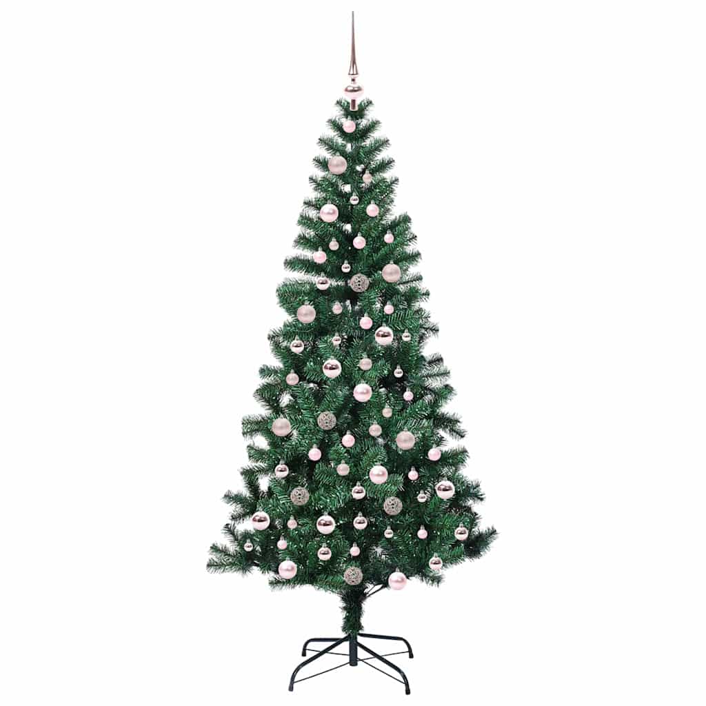 Albero di Natale artificiale con luci integrate Verde 210 cm