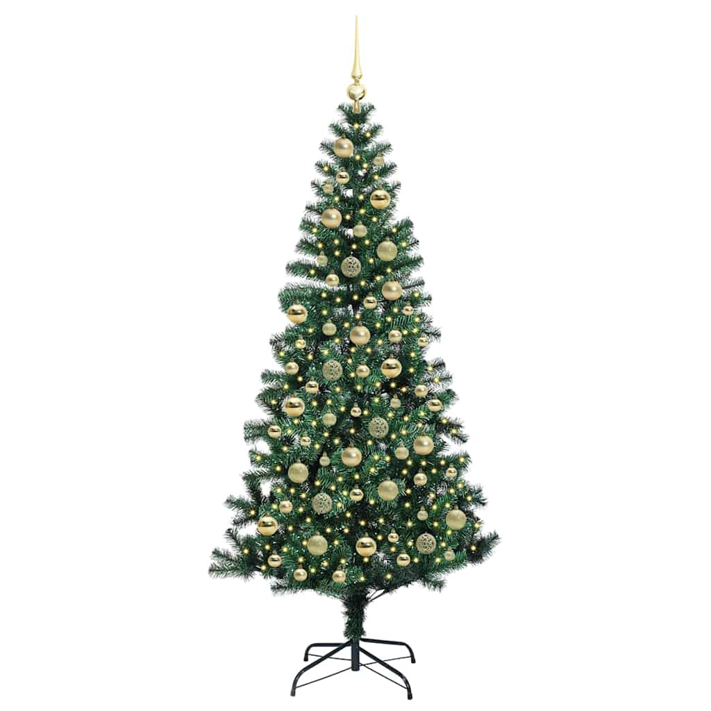 Albero di Natale artificiale con luci integrate Verde 210 cm