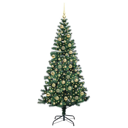 Albero di Natale artificiale con luci integrate Verde 210 cm