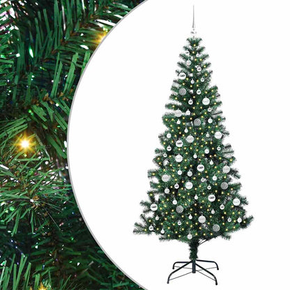 Albero di Natale artificiale con luci integrate Verde 210 cm