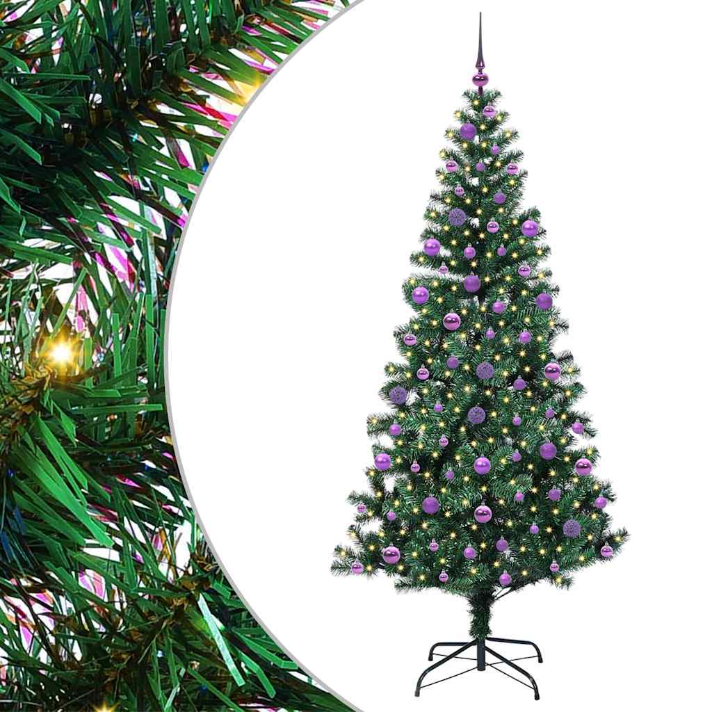 Albero di Natale artificiale con luci integrate Verde 210 cm