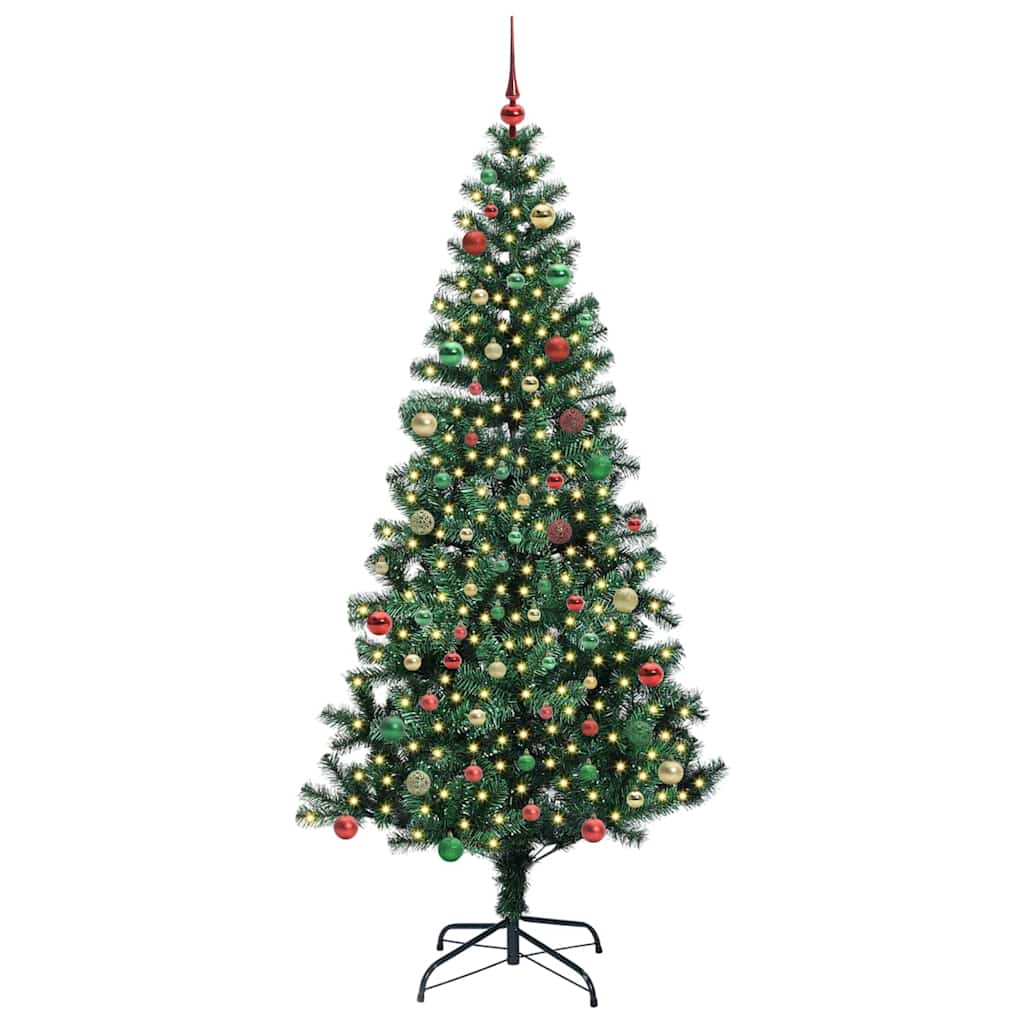 Albero di Natale artificiale con luci integrate Verde 210 cm
