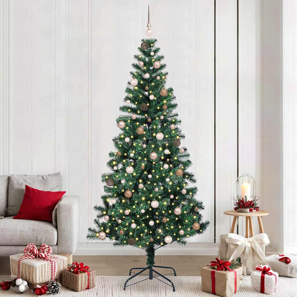 Albero di Natale artificiale con luci integrate Verde 240 cm